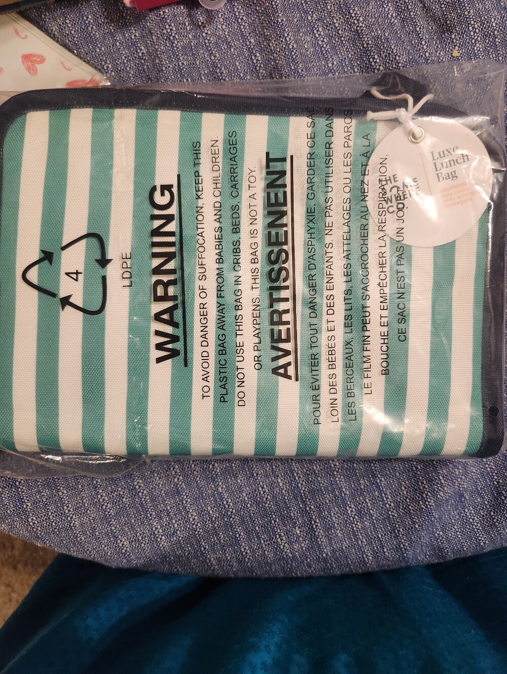 The Some Wher CO. RIVIERA Striped Lunch Bag - Picture 4 of 5